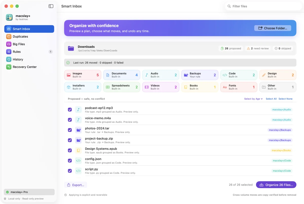 The app in the Grape colour theme